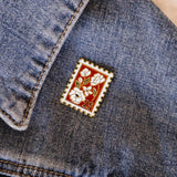 Floral Stamp - Enamel Pin