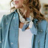 Garden Bandana - Bloom Field, Blue Floral